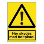 Her skydes med boltpistol