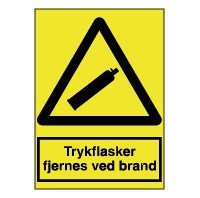 Trykflasker fjernes ved brand