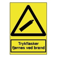 Trykflasker fjernes ved brand, A4