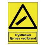 Trykflasker fjernes ved brand, A5